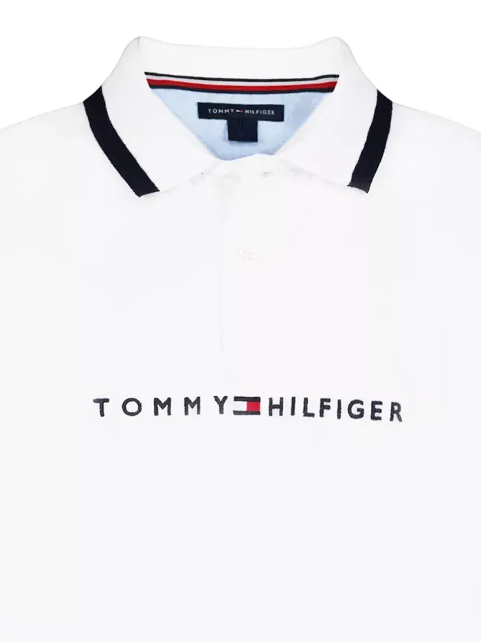 Большие мальчики Томас короткий рукав поло Tommy Hilfiger — изображение 3 из 3, белый