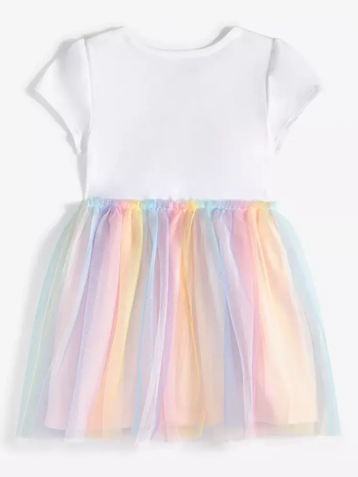 Платье с радужной пачкой для девочек Toddler 2T-4T Epic Threads — изображение 2 из 3, мульти