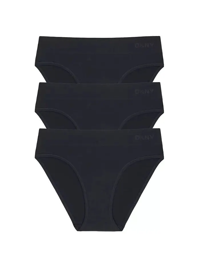 Женские бесшовные трусики-бикини Litewear DKNY — изображение 1 из 2, черный