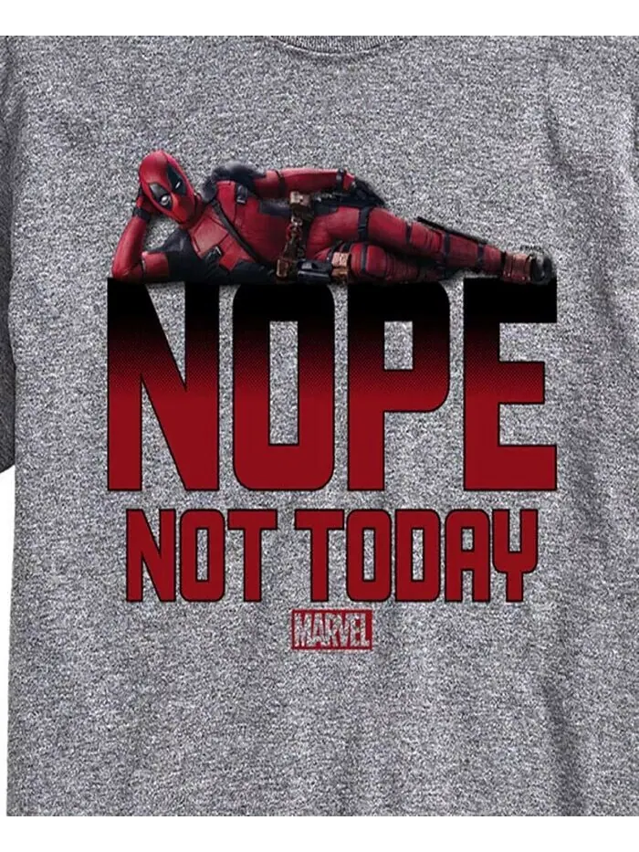 Футболка мужская Deadpool Nope Not Today с длинным рукавом AIRWAVES — изображение 3 из 3, серый