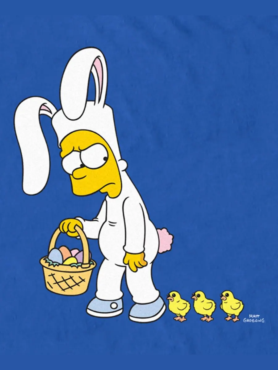 Мужская футболка с коротким рукавом "Пасхальный Барт" The Simpsons — изображение 3 из 3, королевский