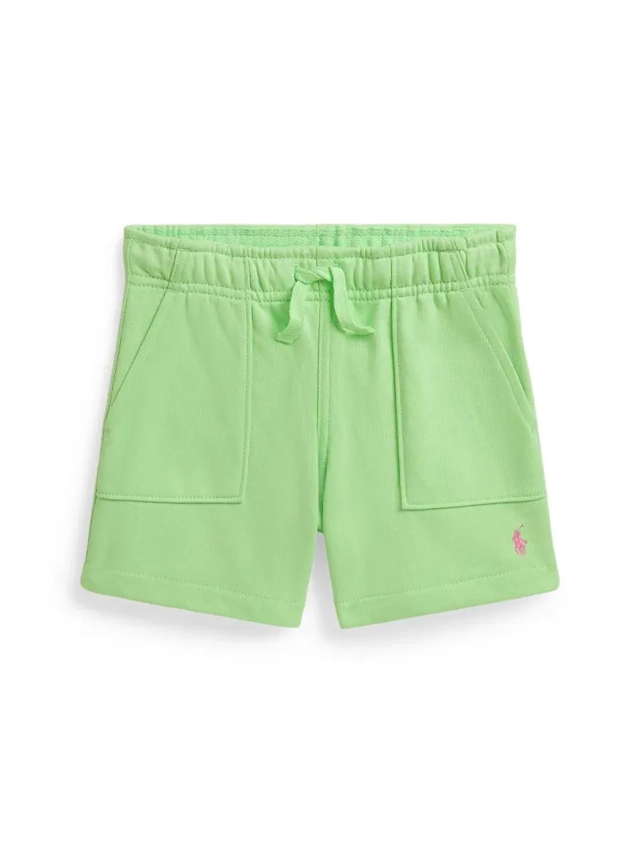 Детские шорты из французской махровой ткани, размер 2T-7, на завязках Polo Ralph Lauren — изображение 4 из 6, зеленый
