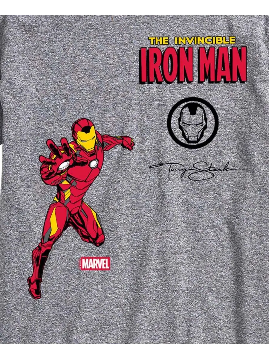 Мужская футболка с коротким рукавом Marvel Iron Man Invincible с графическим принтом Airwaves — изображение 3 из 3