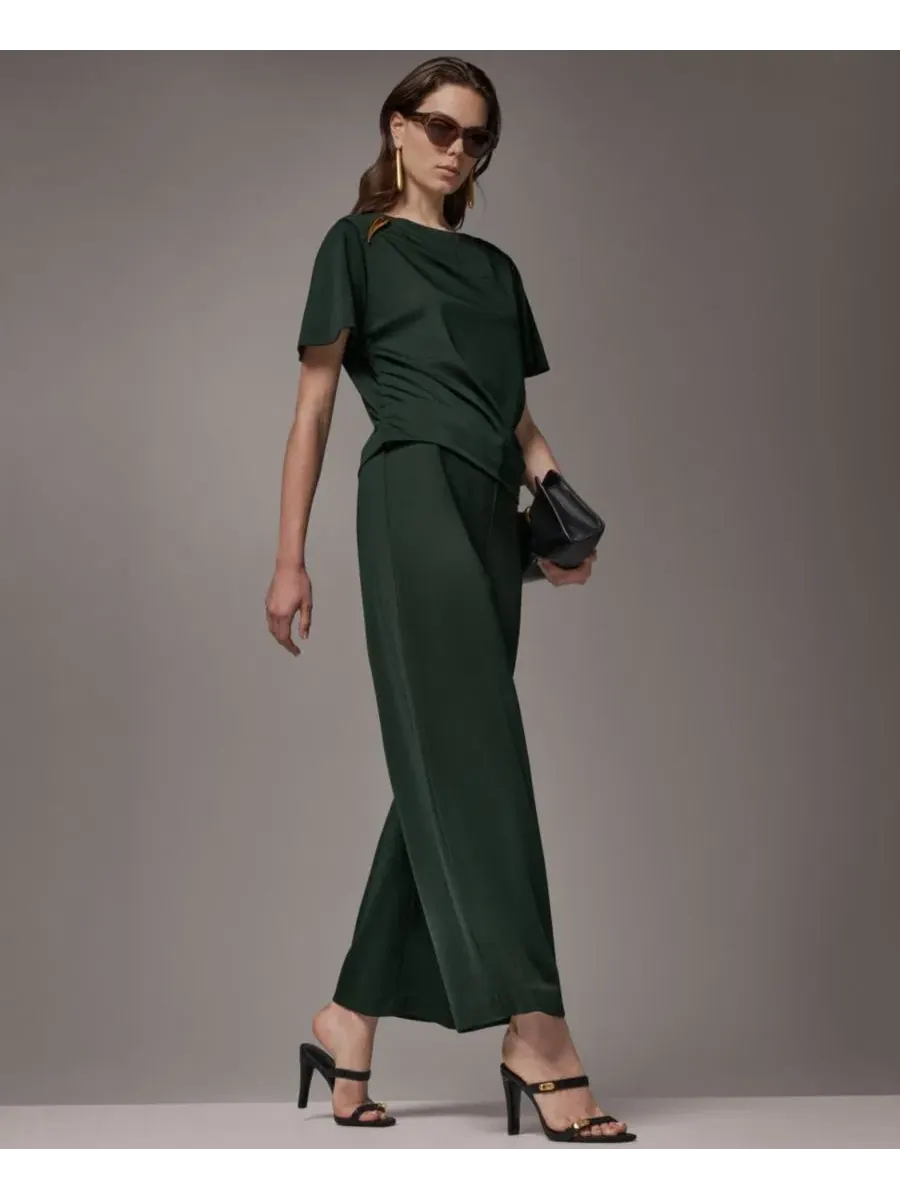 Топ с драпировкой по бокам Donna Karan New York — изображение 12 из 18, черный