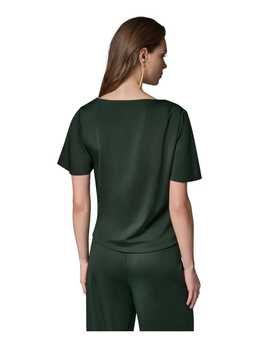 Топ с драпировкой по бокам Donna Karan New York — изображение 9 из 18, черный