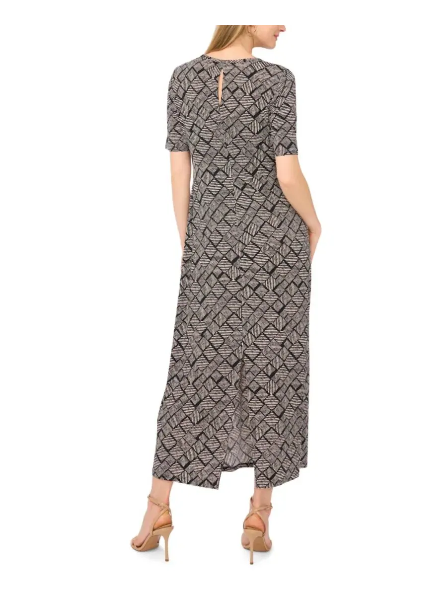 Платье макси с круглым вырезом и рукавом 3/4, модель Crewneck Pull-On Maxi Vince Camuto — изображение 4 из 4