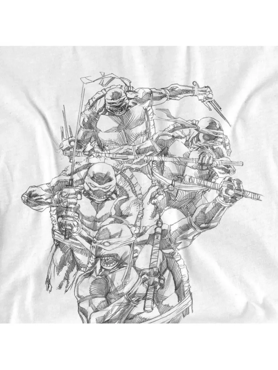 Футболка с принтом TMNT Shinobis Logovision — изображение 2 из 3, белый