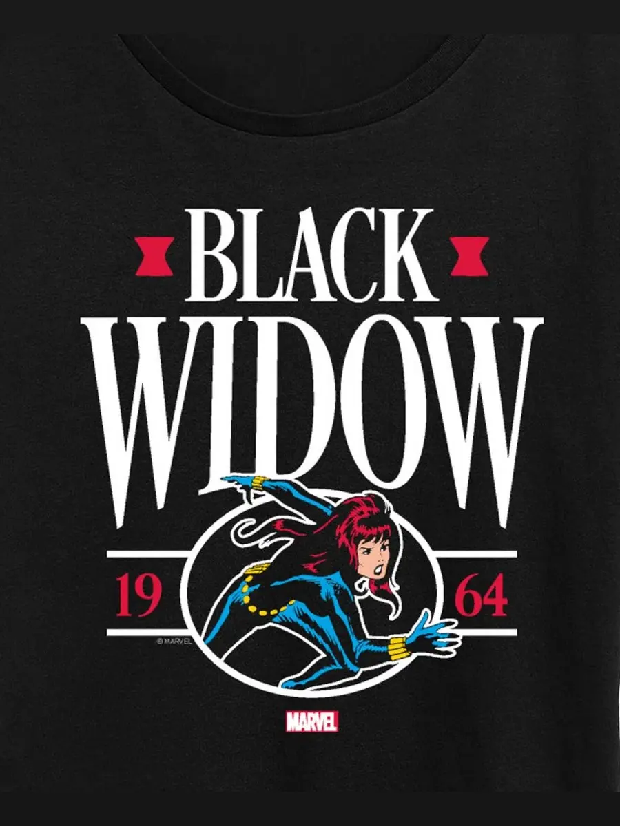 Футболка с принтом Black Widow Collegiate Hybrid Apparel — изображение 2 из 3, черный