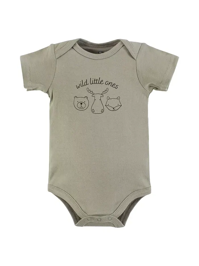 Комплект из 3 боди Hudson Cotton для мальчиков Hudson Baby — изображение 5 из 5, коричневый