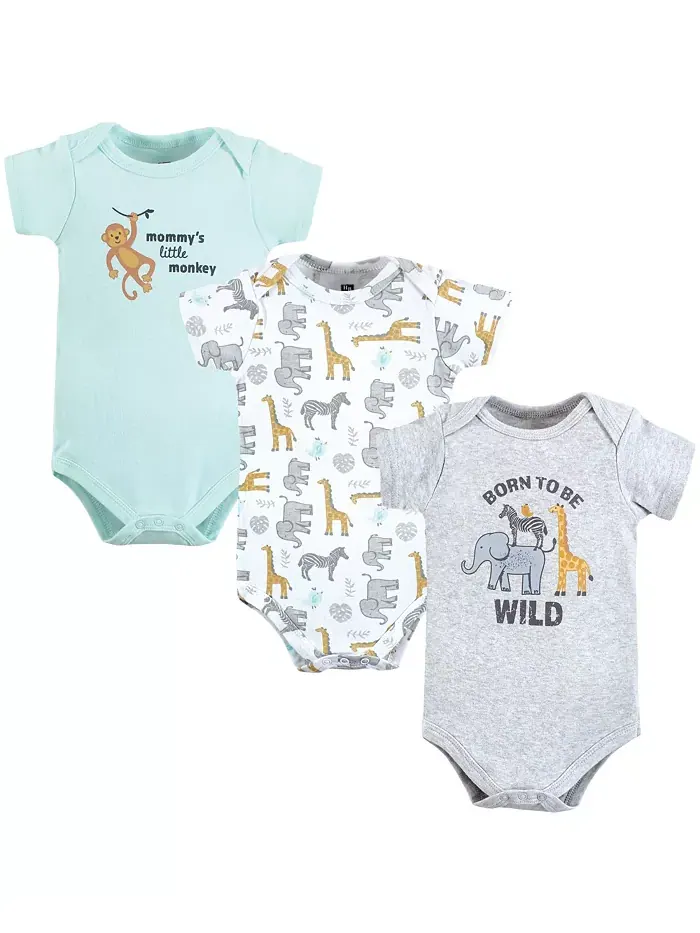 Комплект из 3 боди Hudson Cotton для мальчиков Hudson Baby — изображение 1 из 4, серый