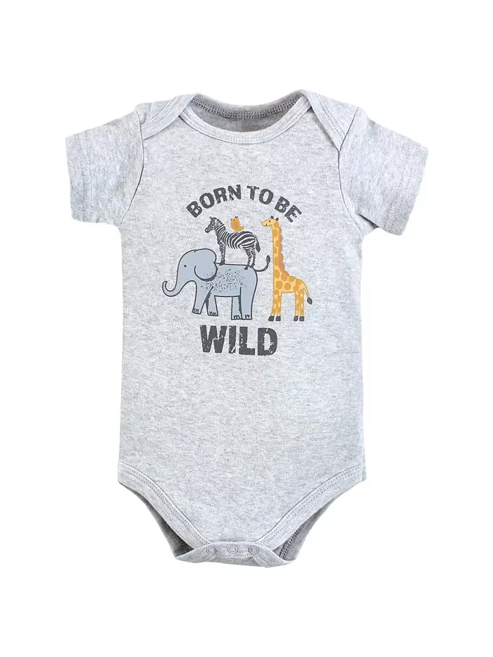 Комплект из 3 боди Hudson Cotton для мальчиков Hudson Baby — изображение 2 из 4, серый