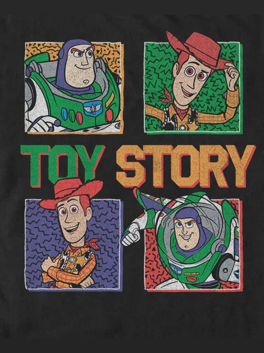 Футболка с принтом Toy Story Ninties Foursquare Fifth Sun — изображение 3 из 3, черный