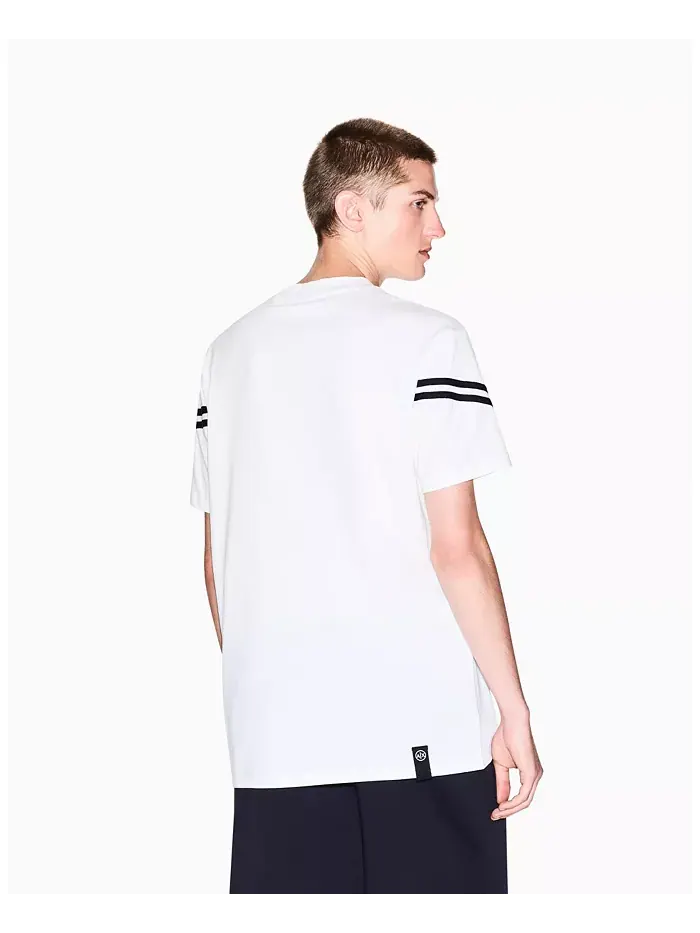 Мужская футболка с надписью на рукаве A|X Armani Exchange — изображение 4 из 5, бежевый/бежевый