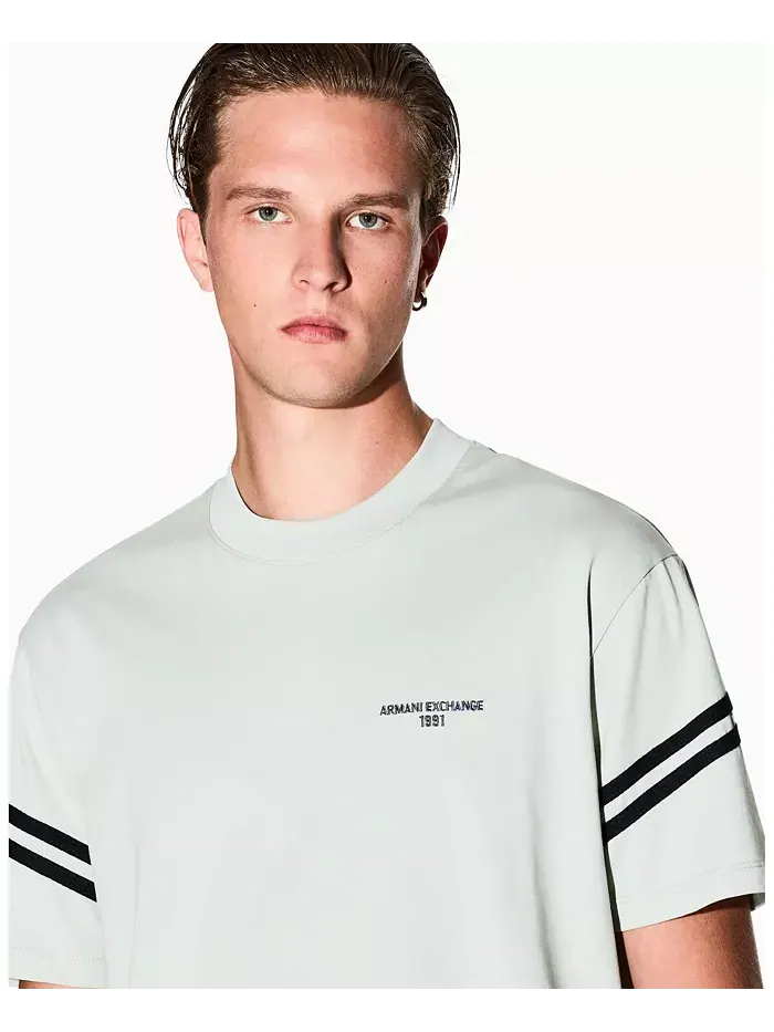 Мужская футболка с надписью на рукаве A|X Armani Exchange — изображение 3 из 5, синий