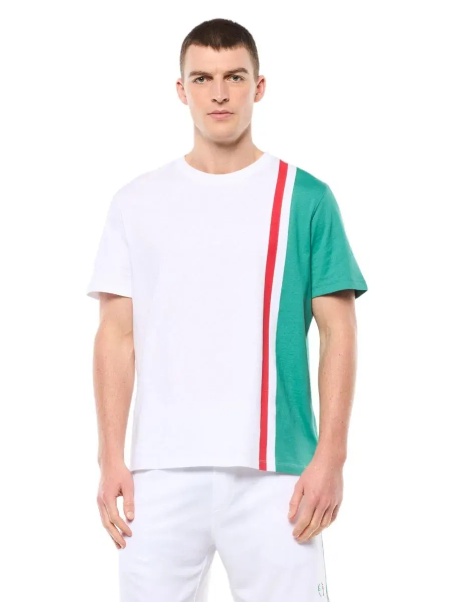 Футболка с контрастной полосой Classico Sergio Tacchini — изображение 1 из 5, белый