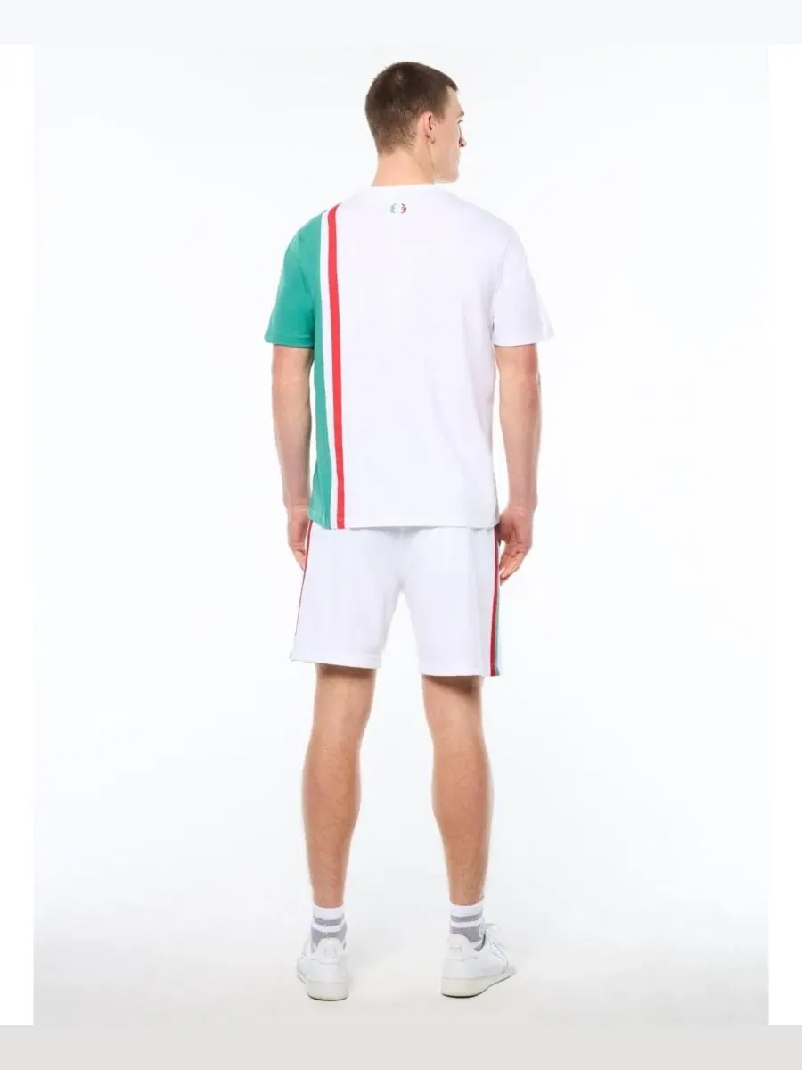 Футболка с контрастной полосой Classico Sergio Tacchini — изображение 4 из 5, белый