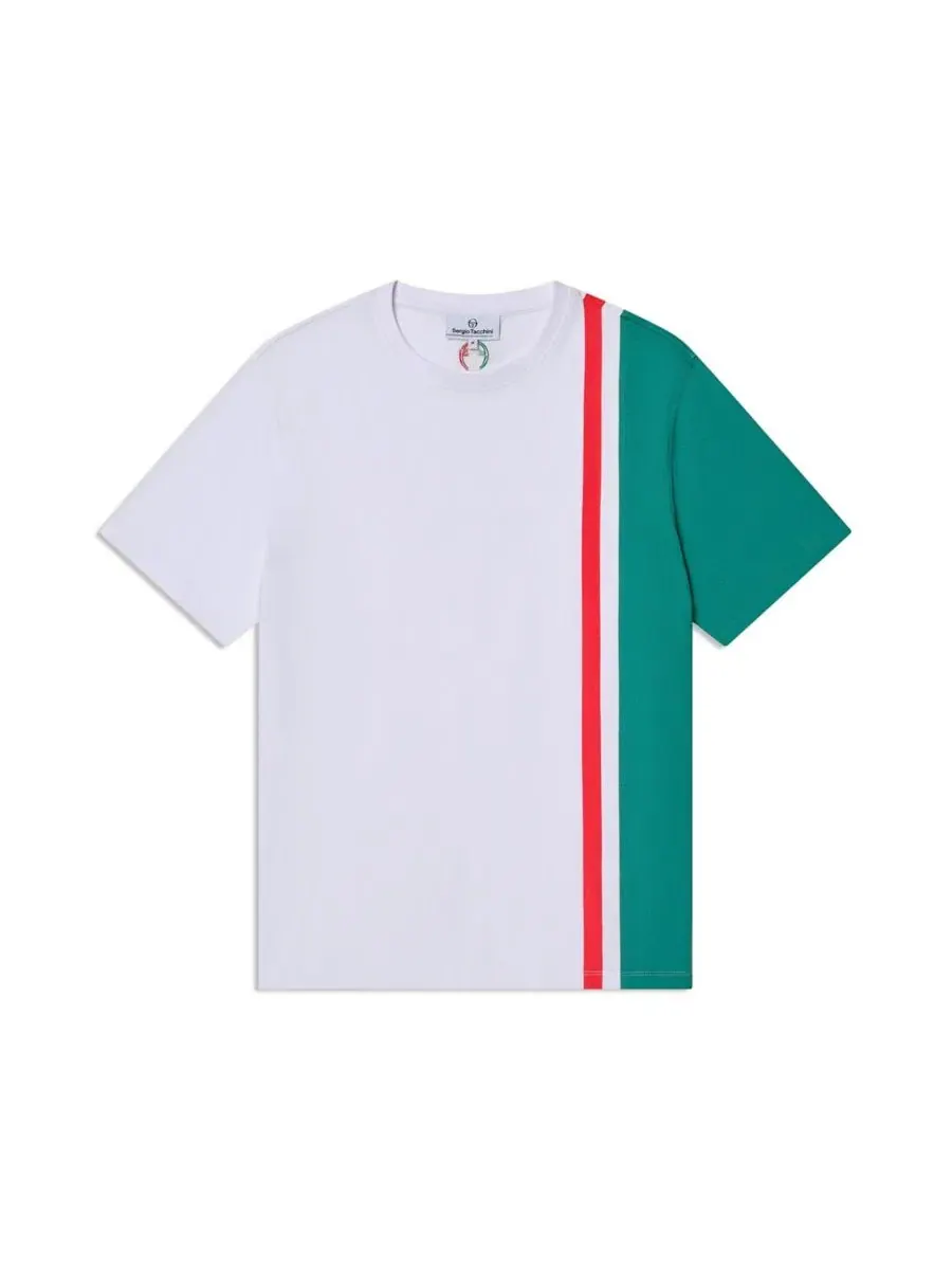 Футболка с контрастной полосой Classico Sergio Tacchini — изображение 5 из 5, белый