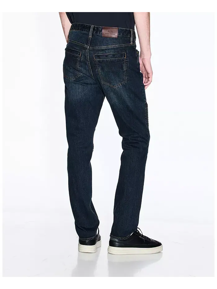 Мужские джинсы J27 Skinny Biker A|X Armani Exchange — изображение 4 из 5, синий