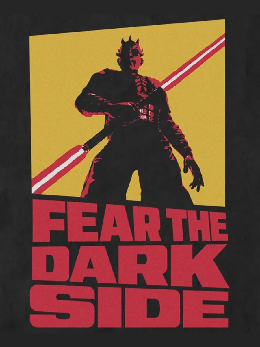 Футболка с принтом Fear The Dark Side Fifth Sun — изображение 3 из 3, черный