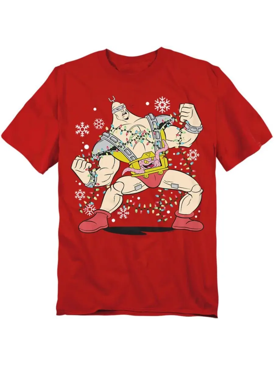 Футболка с принтом Robot Krang Christmas Lights Teenage Mutant Ninja Turtles — изображение 1 из 3, красный