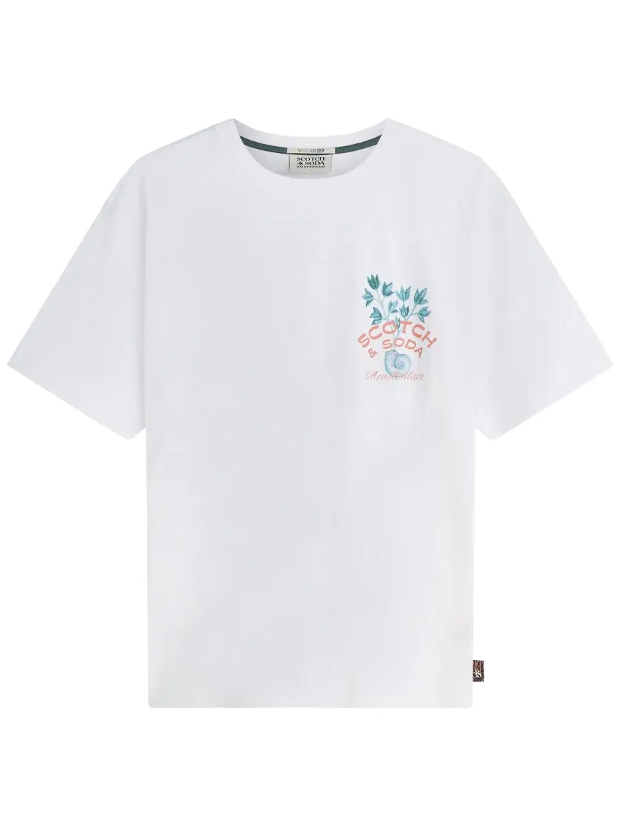Футболка с коротким рукавом и принтом SCOTCH & SODA — изображение 6 из 6, яркий белый