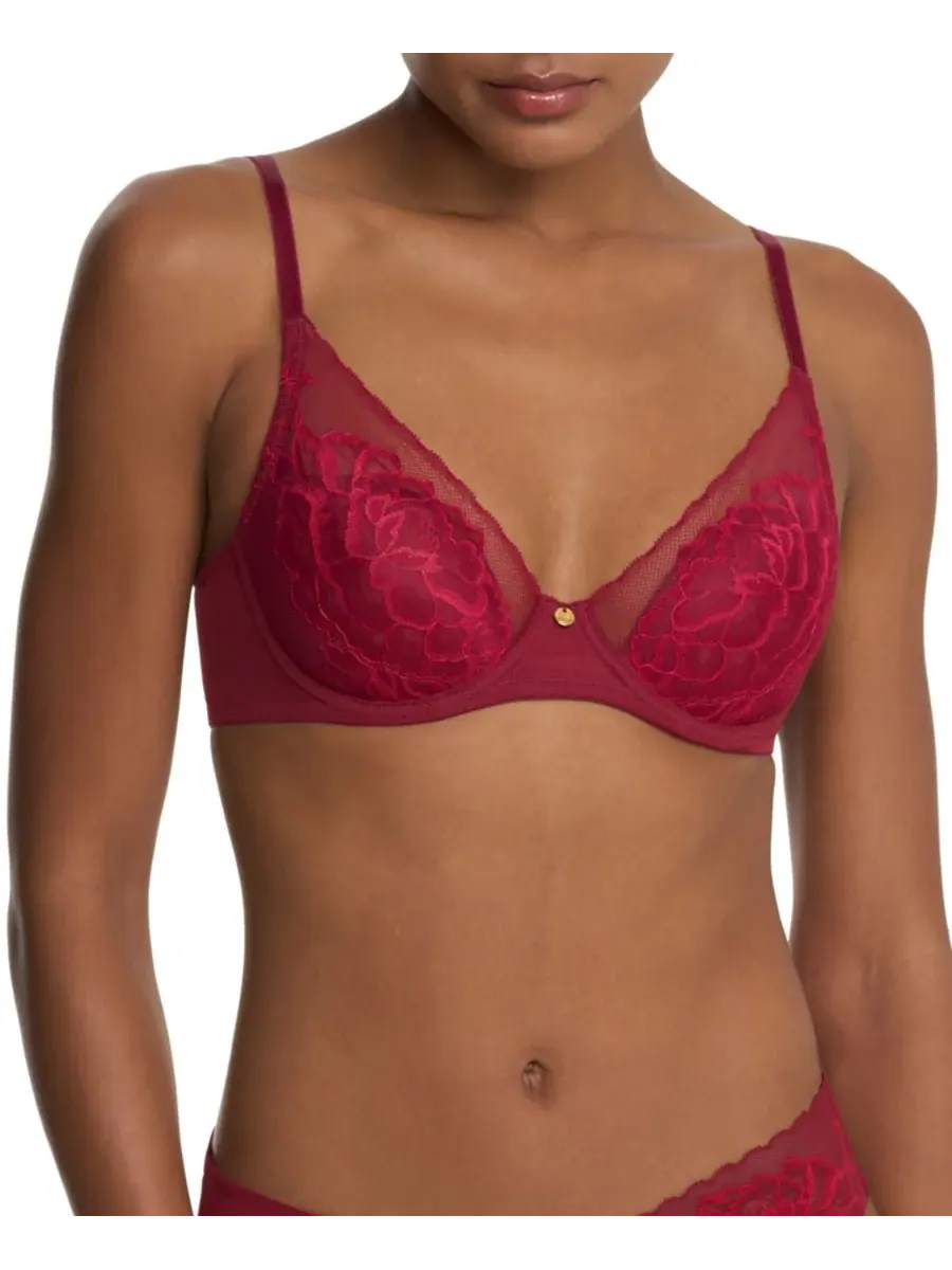 Женский бюстгальтер Flora Contour на косточках 721150 Natori — изображение 1 из 9, темный красный