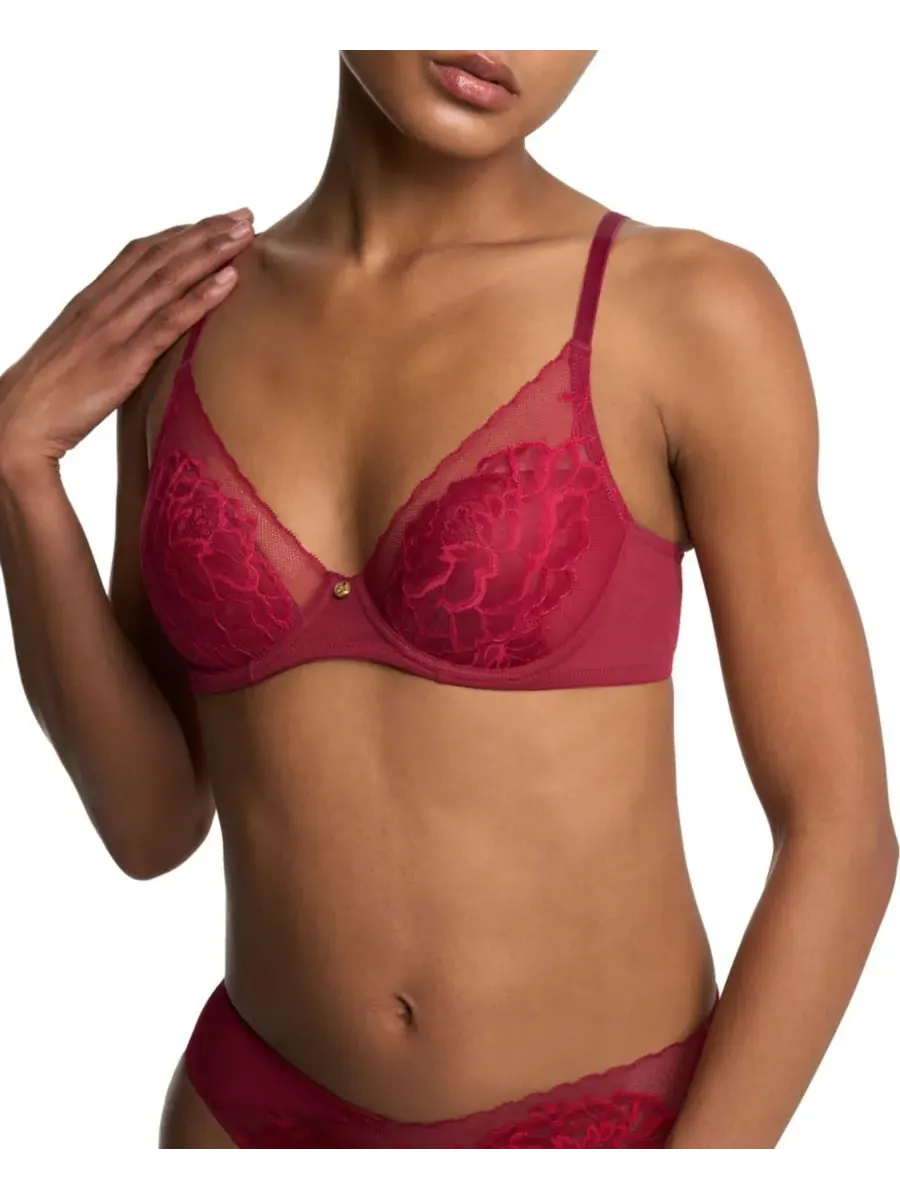 Женский бюстгальтер Flora Contour на косточках 721150 Natori — изображение 3 из 9, темный красный