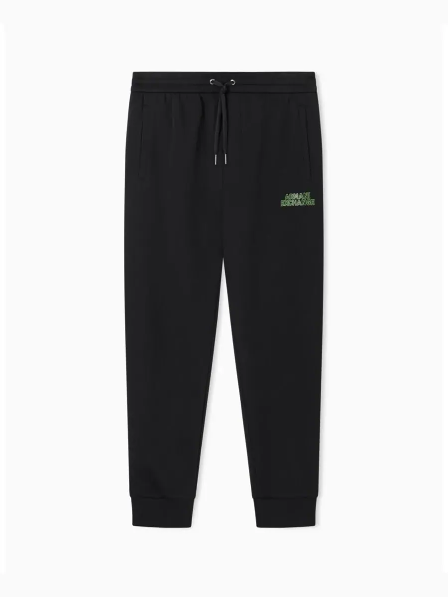 Мужские спортивные брюки из флиса с логотипом Elevated A|X Armani Exchange — изображение 5 из 5, черный