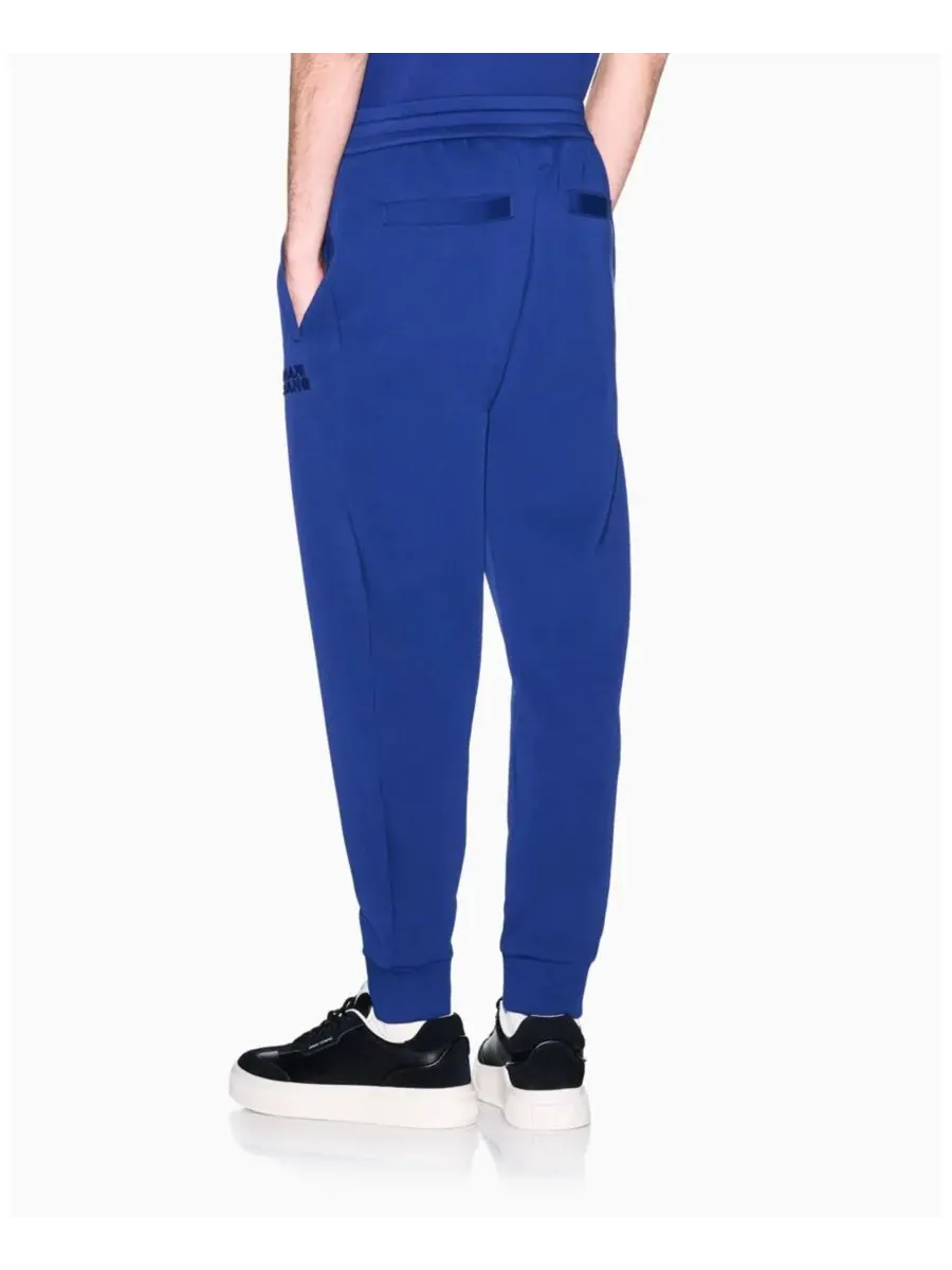 Мужские спортивные брюки из флиса с логотипом Elevated A|X Armani Exchange — изображение 2 из 5, синий