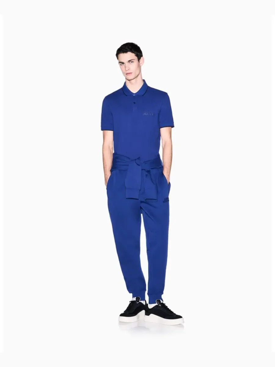 Мужские спортивные брюки из флиса с логотипом Elevated A|X Armani Exchange — изображение 4 из 5, синий