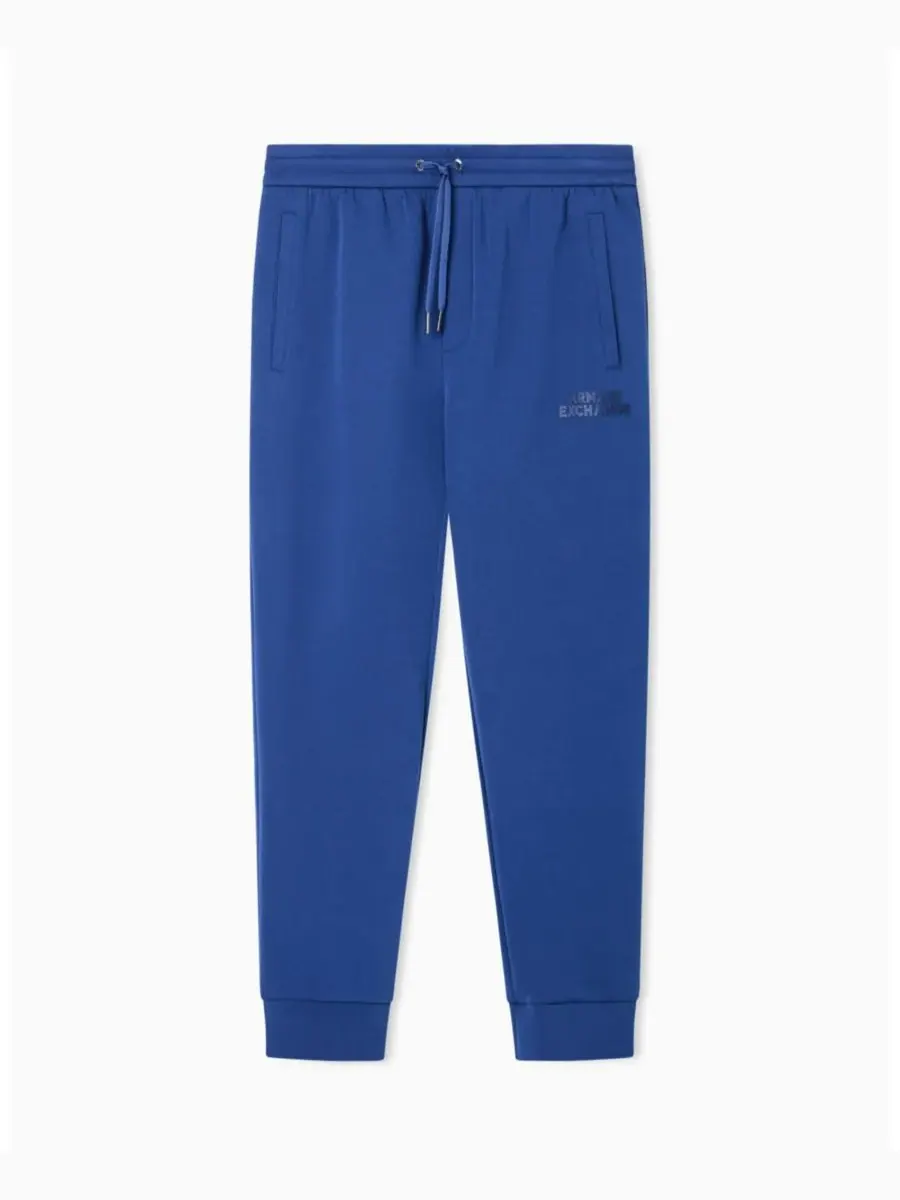Мужские спортивные брюки из флиса с логотипом Elevated A|X Armani Exchange — изображение 5 из 5, синий