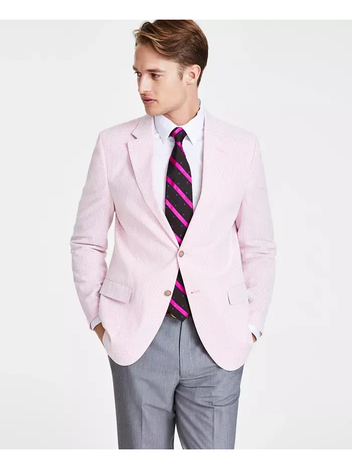 Мужской спортивный пиджак Modern-Fit из ткани в полоску Nautica