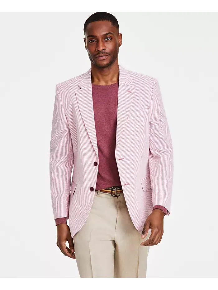 Мужской спортивный пиджак Modern-Fit из ткани в полоску Nautica
