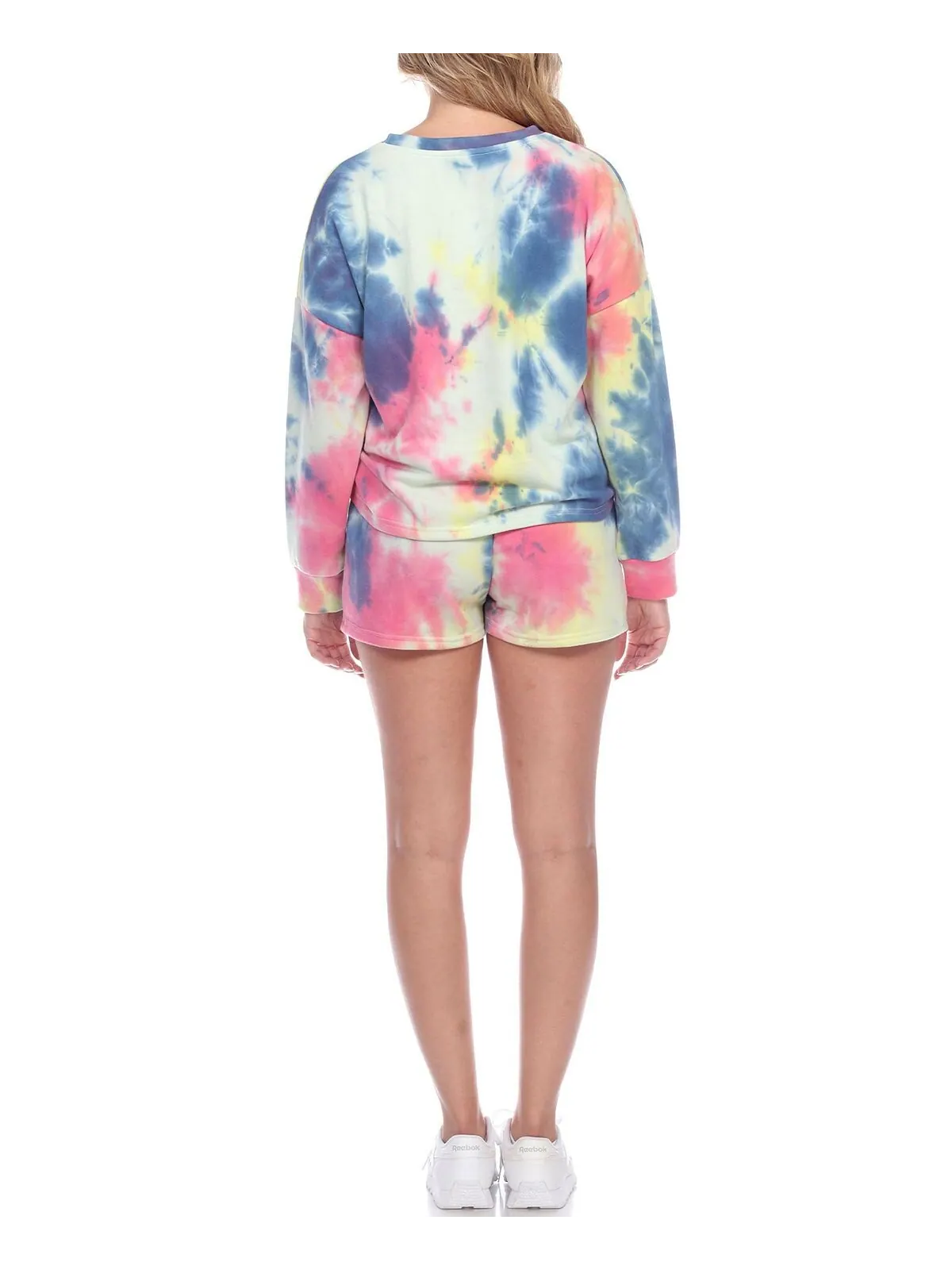 Женский комплект с шортами и топом tie dye lounge — изображение 7 из 7, розовый