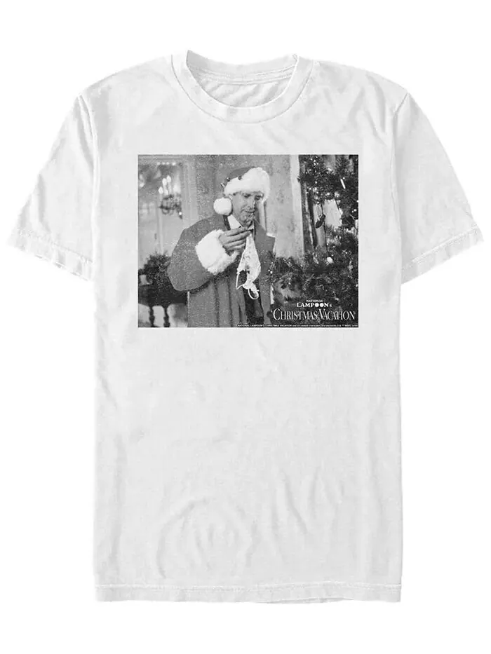 Мужская футболка с коротким рукавом National Lampoon Christmas Vacation Panty Shot Fifth Sun — изображение 1 из 1, белый