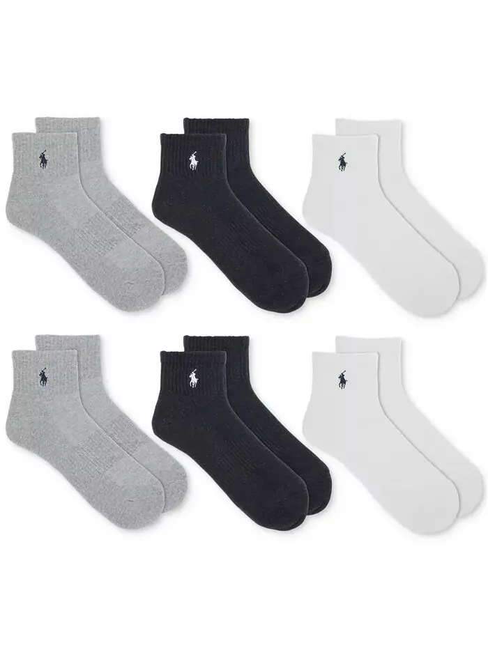 Мужские носки Performance Sport Quarter, 6 пар Polo Ralph Lauren — изображение 1 из 3