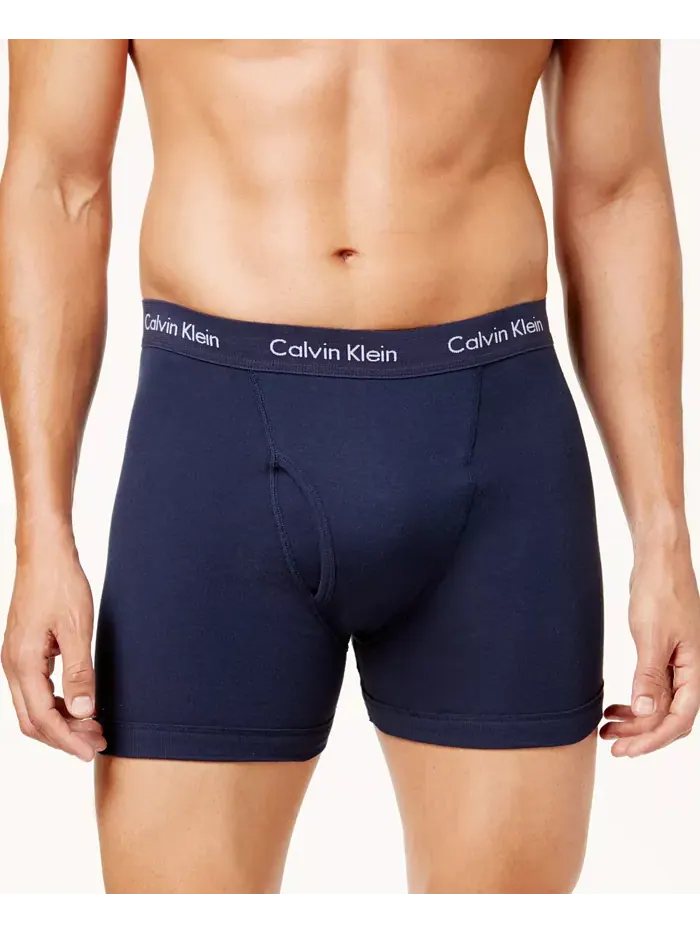 Мужские классические трусы-боксеры из хлопка, 5 штук Calvin Klein — изображение 5 из 7, белый
