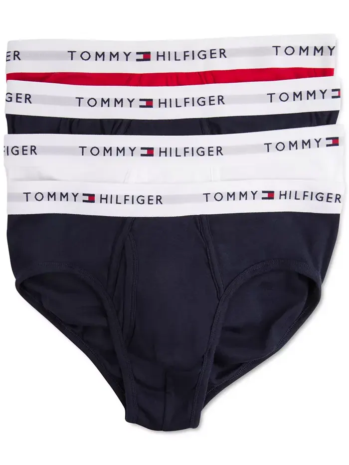 Мужские классические хлопковые трусы с влагоотводящим эффектом, 4 шт Tommy Hilfiger