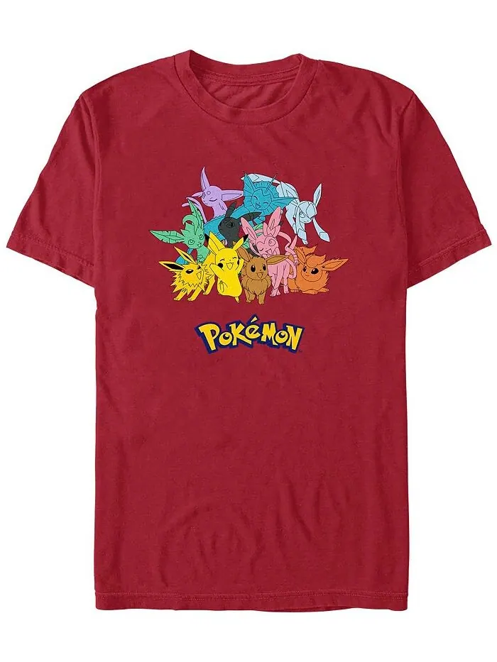 Мужская футболка с коротким рукавом Gotta Catch Eeveelutions Fifth Sun — изображение 1 из 1, красный