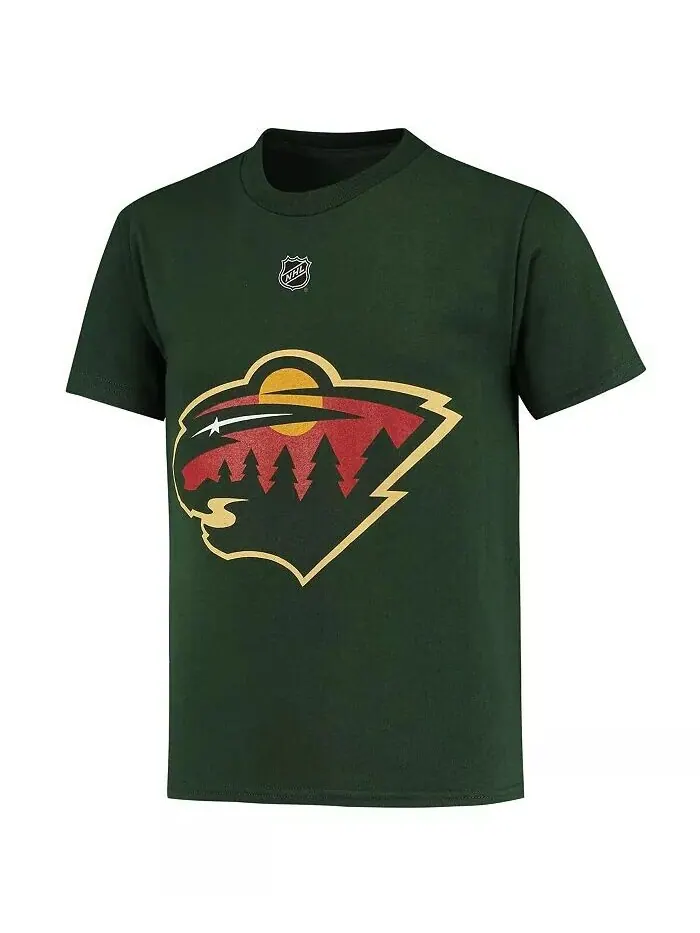 Зеленая футболка Big Boys Кирилла Капризова Minnesota Wild с именем и номером игрока Outerstuff — изображение 3 из 3, зеленый