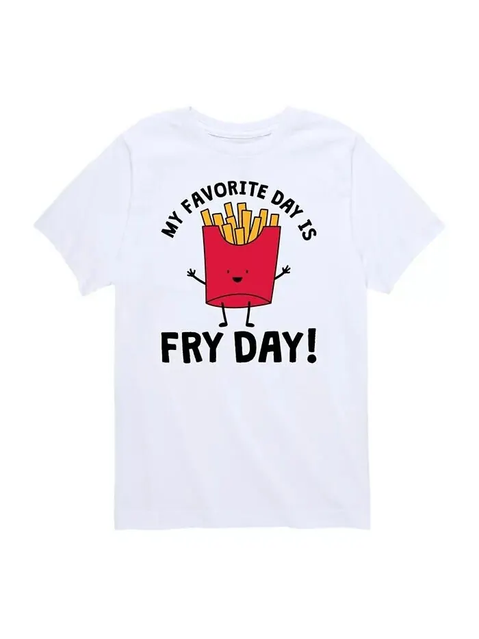 Футболка Big Boys Favorite Day Fry Day с графическим принтом Hybrid — изображение 1 из 3, белый
