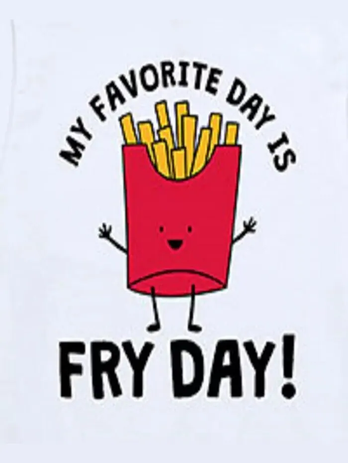 Футболка Big Boys Favorite Day Fry Day с графическим принтом Hybrid — изображение 3 из 3, белый