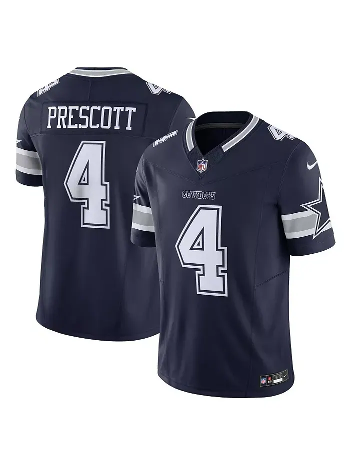 Мужская лимитированная джерси Dak Prescott Dallas Cowboys Vapor F.U.S.E Nike — изображение 1 из 3, темно-синий