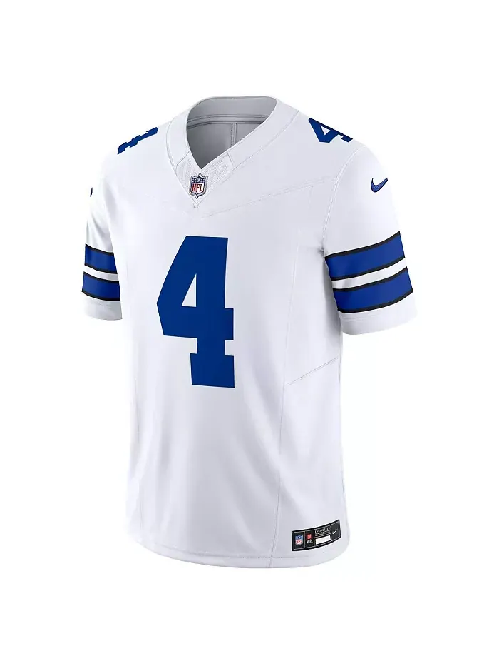 Мужская лимитированная джерси Dak Prescott Dallas Cowboys Vapor F.U.S.E Nike — изображение 2 из 5, белый синий