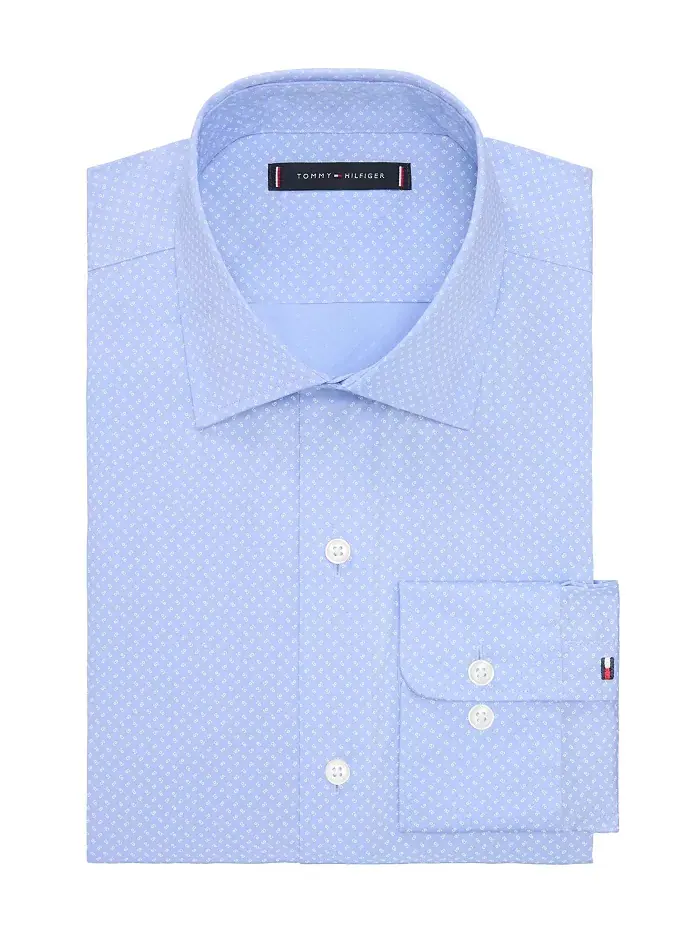Мужская классическая рубашка обычного кроя Tommy Hilfiger — изображение 3 из 6, синий