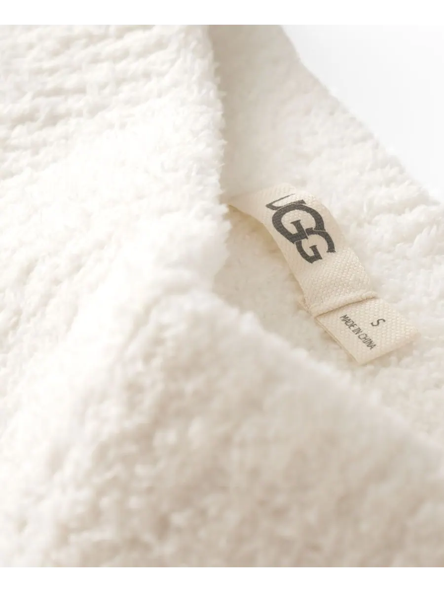 Женская вязаная ночная блузка UGG Riz с длинными рукавами в рубчик UGG — изображение 4 из 5, бежевый