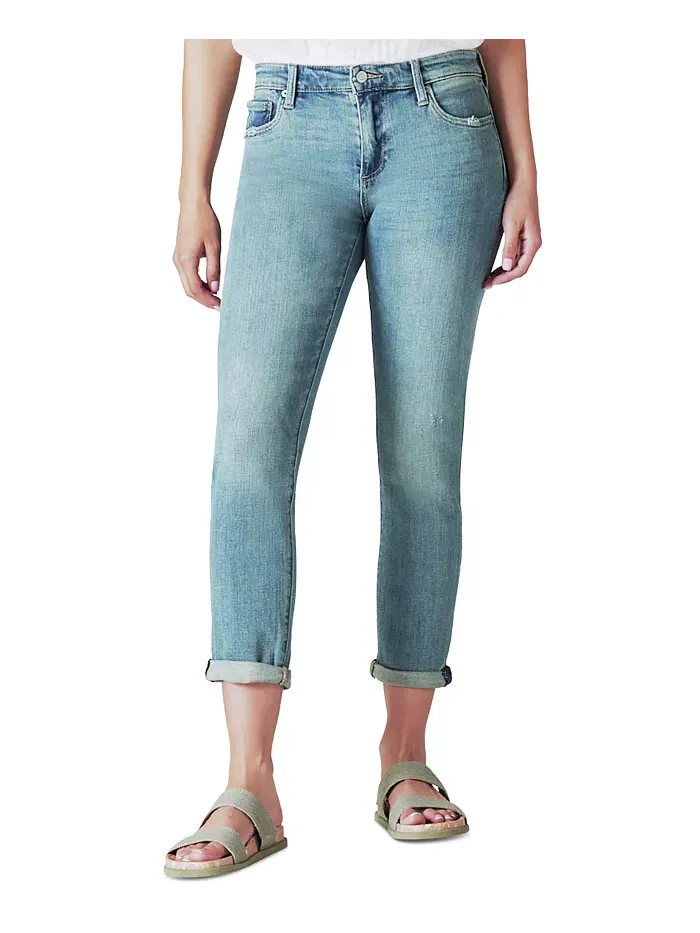 Узкие джинсы-бойфренды Sienna Lucky Brand — изображение 1 из 4, голубой