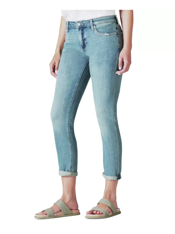 Узкие джинсы-бойфренды Sienna Lucky Brand — изображение 3 из 4, голубой