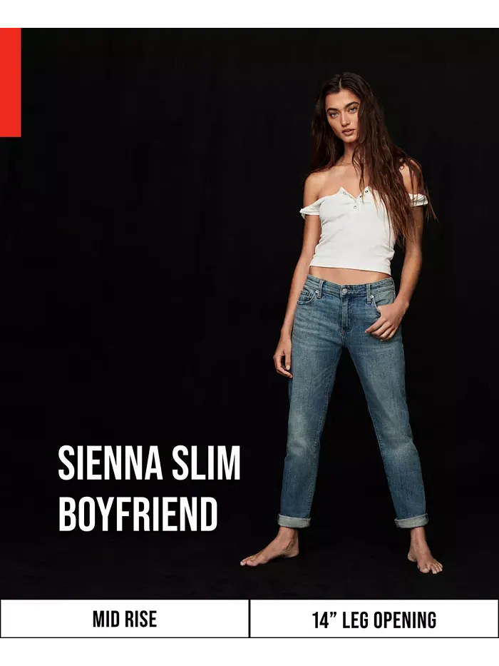 Узкие джинсы-бойфренды Sienna Lucky Brand — изображение 4 из 4, голубой