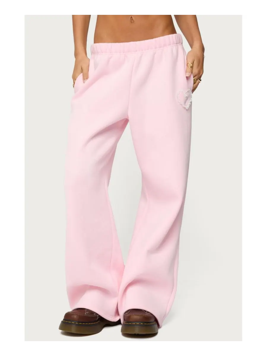 Женские спортивные штаны Love Wide Leg Edikted — изображение 1 из 5, розовый